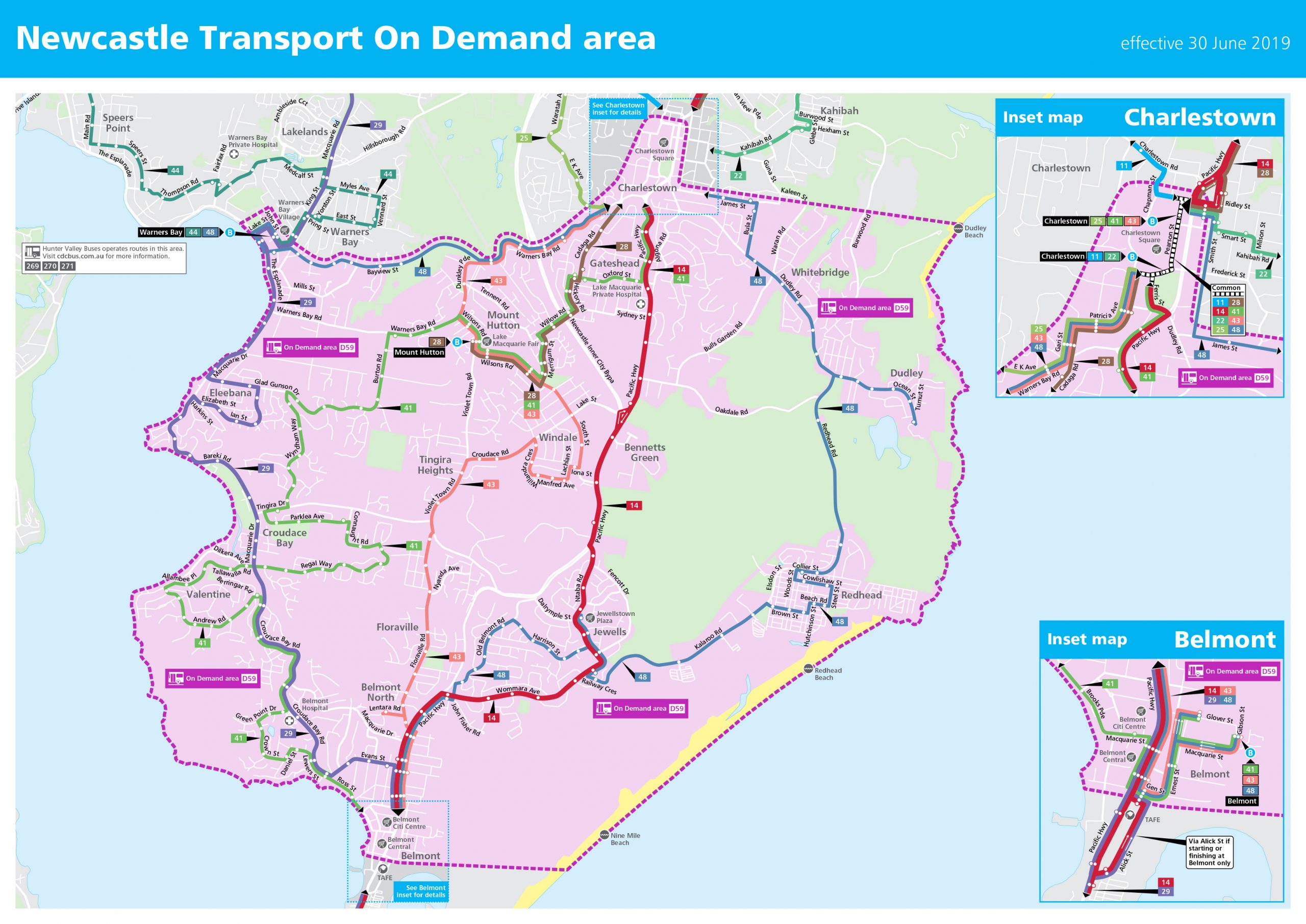 newcastle transport on demand area