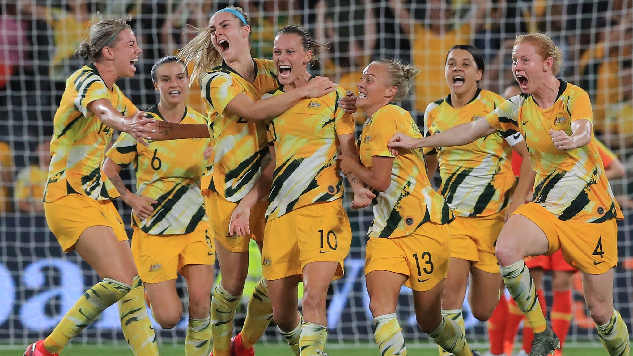 Team celebration after winning