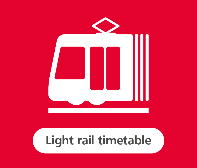 light rail timetable