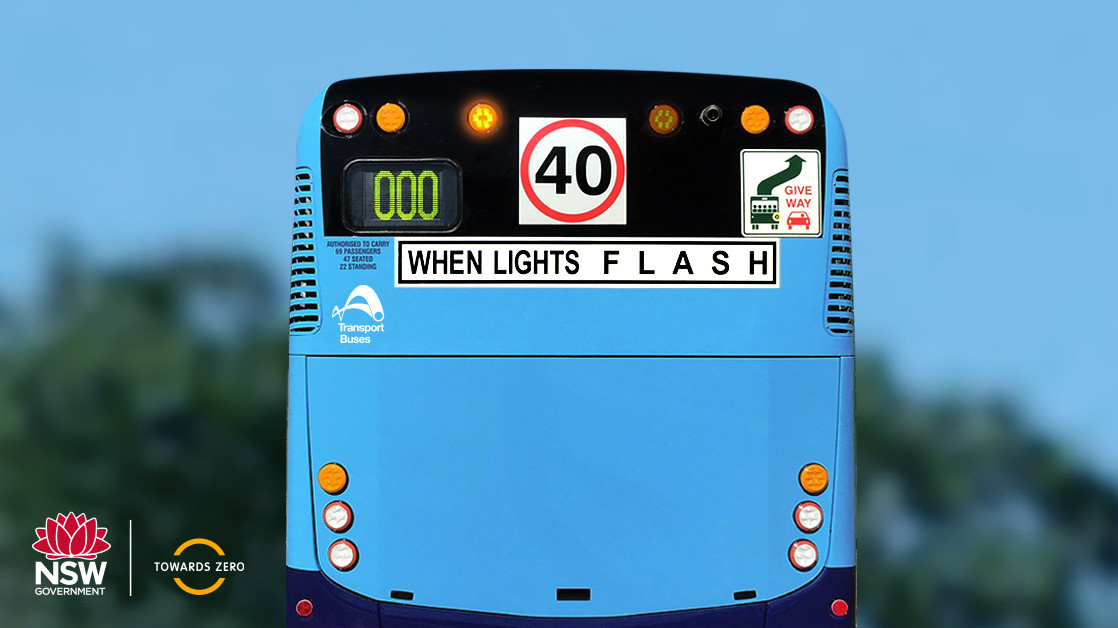 Bus flashing lights