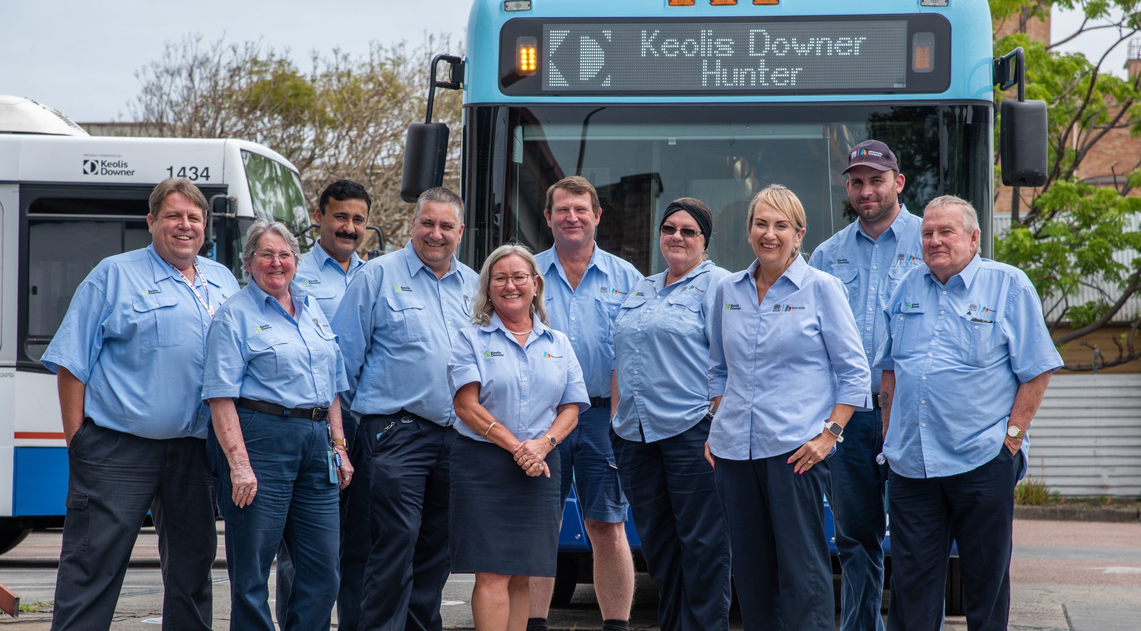Team of Keolis Downer Hunter bus drivers